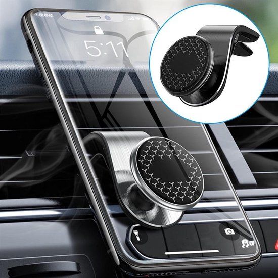 Earldom Krachtige Universele Telefoonhouder Magneet - Ventilatierooster - Zwart