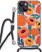 Case Company® iPhone 13 Case with Cord - Peach - Black Cord - Back Cover - TPU