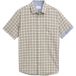 Tom Tailor - Regular fit overhemd met korte mouwen en ruitjesmotief - Maat S - green white check