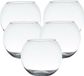 Hakbijl Glass Hakbijl glas Waxinelichthouder - Voordeelset van 5x stuks - transparante kaarsenhouder - 7 x 9 cm