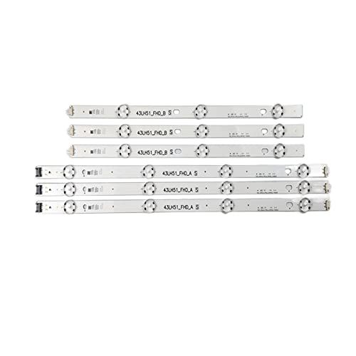 KIT 6 BARRE LED TV LG 43LF51-FHD / 43LH51-FHD / 6916L-0962A/B 3V 43LF5100CA