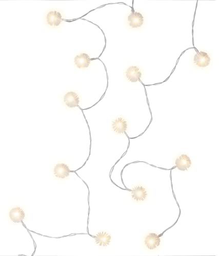 Goobay 60273 LED-lichtketting - 20 LED's - Sneeuwballen - Warmwit - Timer - Werkt op batterijen