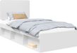 vidaXL Bedframe met hoofdeinde, Wit, 90 x 190 cm, Massief grenenhout