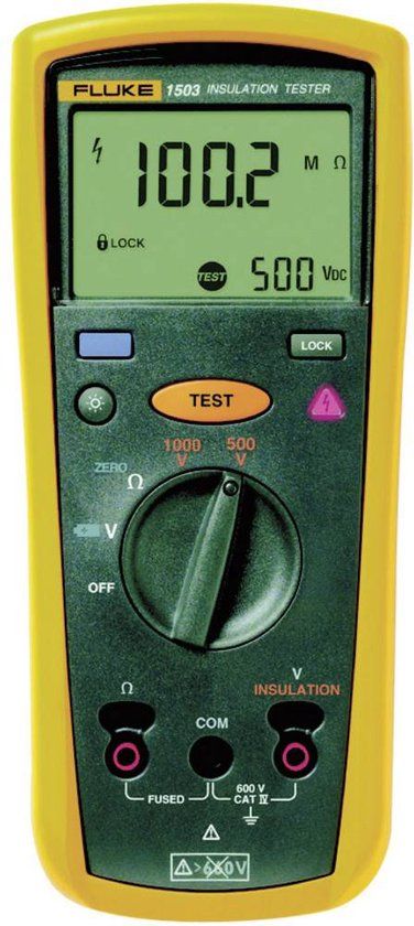 Fluke 1503 Isolatiemeter | 500 V, 1000 V | 2 GΩ