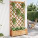 Maison Exclusive - Jardinière avec treillis, marron, 90x35x180 cm, bois massif de sapin