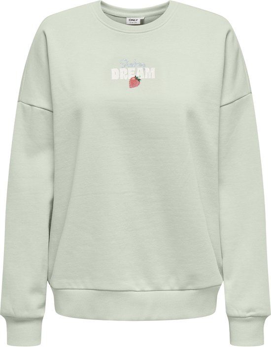 ONLY MATERNITY ONLY OLMKITA L/S SWEAT PRINT BOX SWT Dames Sweater Groen Lily M