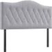 Mobliva Tête De Lit Capitonnée, Tête De Lit En Velours Gris Peuplier, 185 X 8 X 134 Cm