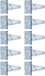 Alberts 864521 Boxscharnier | met losse pin | verzinkt blauw | scharnier: 148 mm | scharnierbreedte: 40 mm | Set van 10