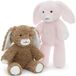 Set de 2 peluches douces de lapin pour enfants
