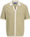 Jack & Jones Gebreid overhemd Gestreept Korte mouw Katoen Klassieke kraag Knopen Loose Fit Mannen M Sea Salt