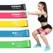 K-MART 5 stuks weerstandsbanden: oefenband met 5 verschillende weerstandsniveaus, ideale weerstandsband voor thuisgymnastiek, yoga en pilates, met tas