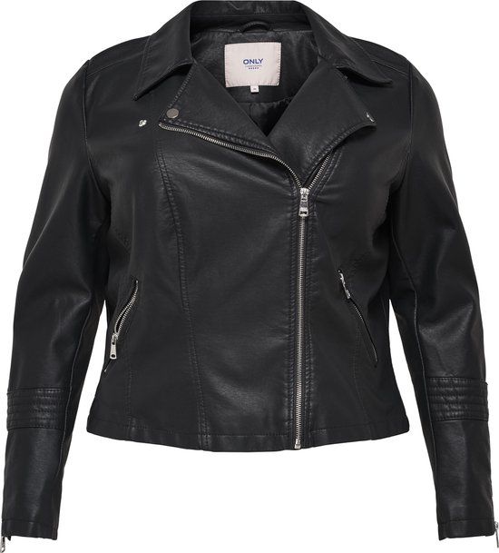 ONLY CARMAKOMA CAREMMY Faux Leather Biker Jacket - Women's Size 50 - Black