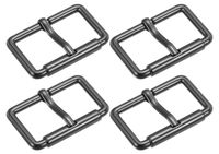 Metalen rolgesp, 38 mm, 4 stuks, pistoolschwarz