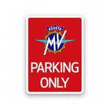 4R Quattroerre.it Parking Only bord voor MV Agusta, bord voor garage, werkplaats, doos, Made in Italy, officieel gelicentieerd product, 28 x 40 cm (rood)