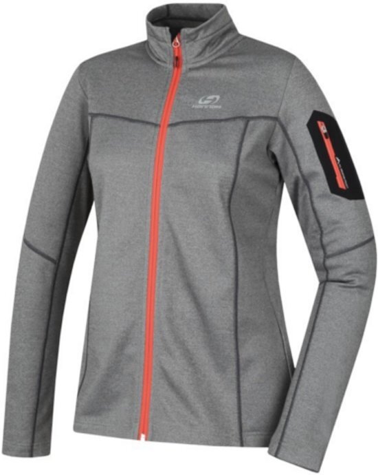 Hannah Outdoor Hannah dames sweat vest Thea PS Full-Zip - Stretch - Grijs -KoraalRoze - 36