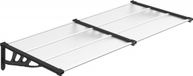 vidaXL Deurluifel 199x90 cm polycarbonaat zwart en transparant