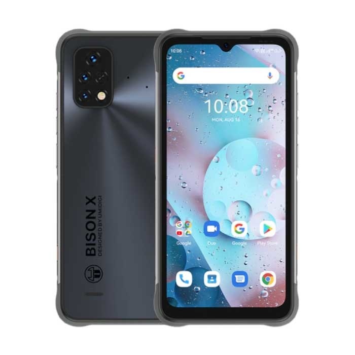 Umidigi Bison X10S Smartphone Outdoor IP69K Waterdicht - 4 GB RAM - 32 GB Opslag - AI Triple Camera - 6150mAh Batterij - Nieuwstaat - - Grijs