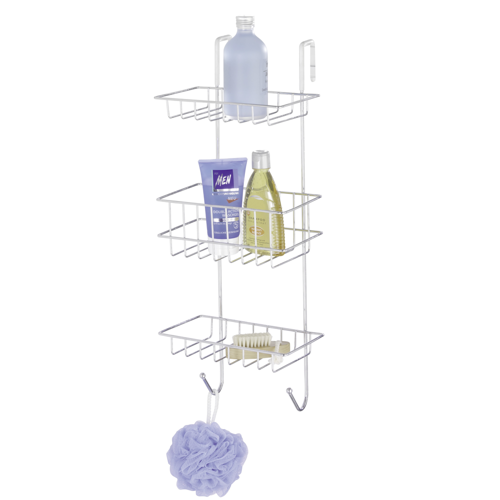 WENKO Shower rack Revigo 3 shelves 2 hooks