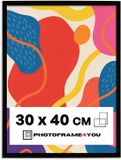 Photoframe4you Fotolijst 30x40 cm - Zwart Mat - Kunststof - Nancy