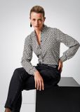 MADELEINE Blouse Blouse zwart / wolwit