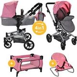 Bandits and Angels Modern Angel 4-in-1 rose clair poussette pour poupée