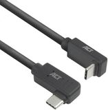 ACT USB-C naar USB-C kabel 0,5m 10Gbps 60W Zwart