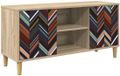 vidaXL Tv-meubel OMMEN 102 x 33 x 50 cm Sonoma Bewerkt hout