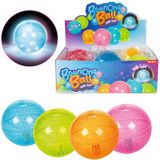 Toi-Toys Stuiterbal neon met licht - Speelgoed bal 10cm