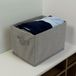 Bewello Boîte de rangement en tissu avec poignée – Organiseur de boîte de rangement pliable – Gris – 32 x 22 x 22 cm – 15L [BW2076]