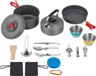 Bol Campingkookgerei Set - Pliable, Aluminium, Gris, 4 Pièces