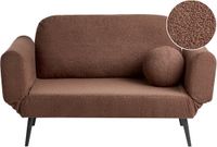 Beliani DOROTEA - Slaapbank - Bruin - Bouclé