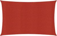 vidaXL Zonnezeil 160 g/m² 5x7 m HDPE Rood