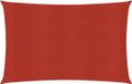 vidaXL Zonnezeil 160 g/m² 5x7 m HDPE Rood