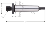 Rotec Boorhouderstift | MK3 | 1/2" 20 UNF - 180.6003