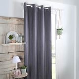 HomeMaison Effen verduisteringsgordijn Parelgrijs Polyester