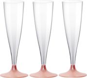 Santex Champagneglazen - 10x - plastic - 140 ml - rose goud - herbruikbaar