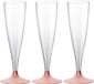 Santex Champagneglazen - 10x - plastic - 140 ml - rose goud - herbruikbaar