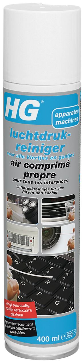 HG luchtdrukreiniger voor alle kiertjes en gaatjes (400 ml)