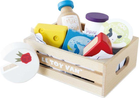 Le Toy Van Honeybake Kaas en melk krat - Hout - 2+ jaar