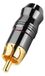 Monacor T-723G RCA plug Zwart, Goud, Rood