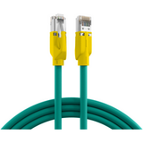 EFB ELEKTRONIK RJ45 Patchkabel Cat.5e SF/UTP PUR, TM21 Tülle gelb schleppfähig grün 10m