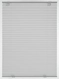 Gardinia 36124 Plisségordijn Solo met zuignappen, ondoorzichtig vouwgordijn, montagemateriaal meegeleverd, 2 geleiders van aluminium, grijs, 60 x 130 cm (BxH)