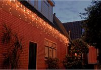 Anna's Collection Ijspegelverlichting lichtsnoeren met 1400 warm witte lampjes 28 x 1 meter - Kerstverlichting