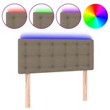 vidaXL Hoofdbord LED 144x5x78/88 cm Tissu Taupe