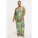 YOEK pantalon large jambe taille normale décontracté multi