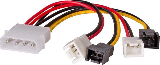 Akyga Molex-Adapterkabel Voor Pc-Voeding 2X3-Pins 12V 2X3-Pins 5V