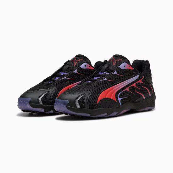 PUMA Inhale Schoenen Unisex Hardlopen Paars Rood Zwart Textiel Maat 42.5