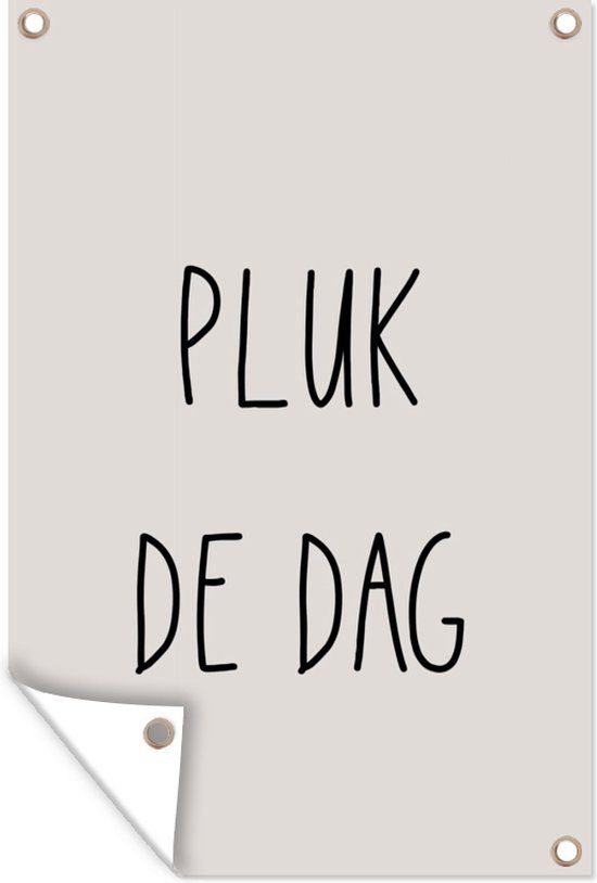 GreatGardenPosters Tuinposter tekst - Carpe Diem - 80x120 cm - Taupe