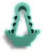 Image 3D, couleur : taupe, diamètre : 75 mm, couleurs : vert/turquoise