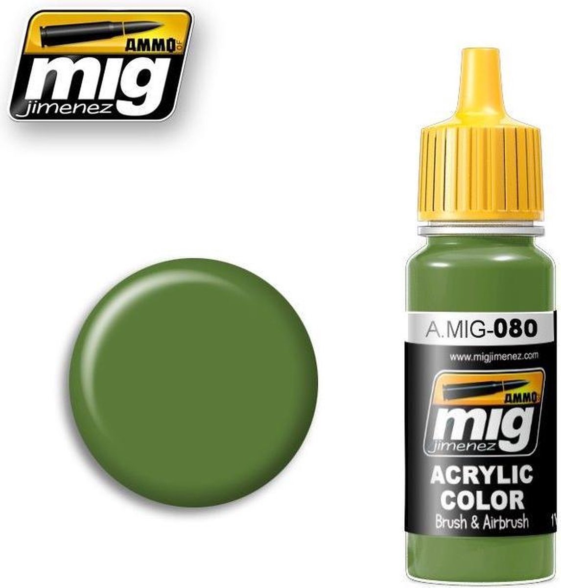 mig MIG-0080 Bright Green Amt-4 Acrylverf (17 Ml), Multicolor